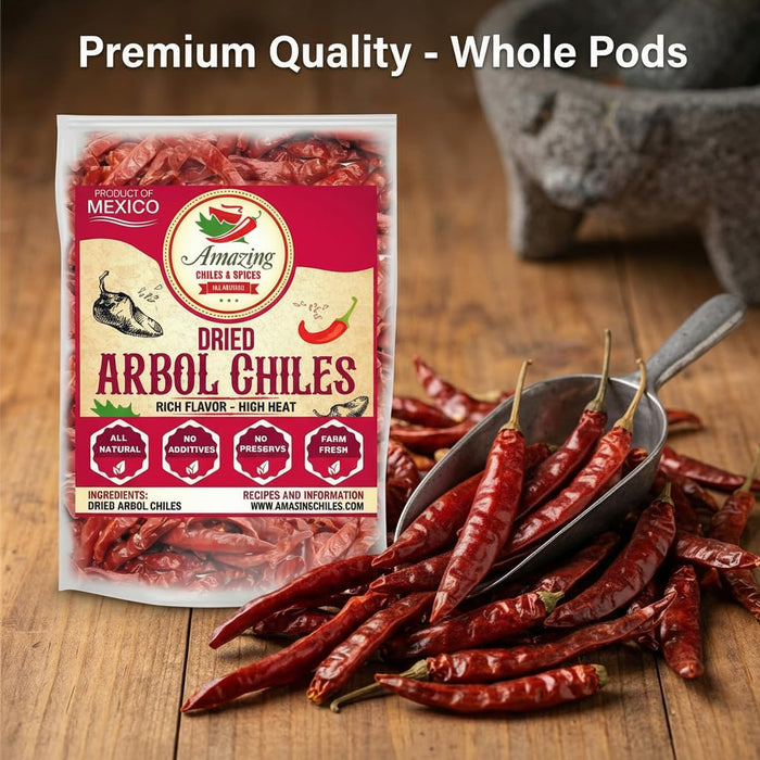 Chile De Arbol Peppers Dried Whole