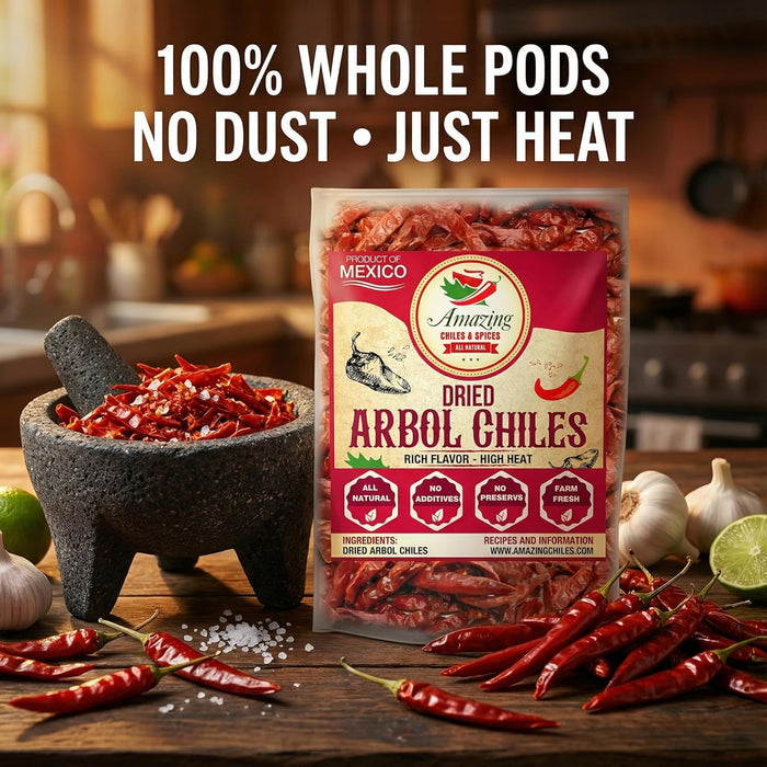 Chile De Arbol Peppers Dried Whole