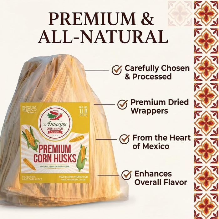 Traditional Mexican Corn Husks For Tamales 1LB