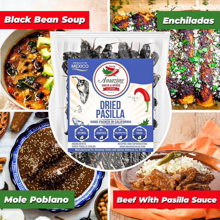 Pasilla Negro Chile Peppers Dried Whole
