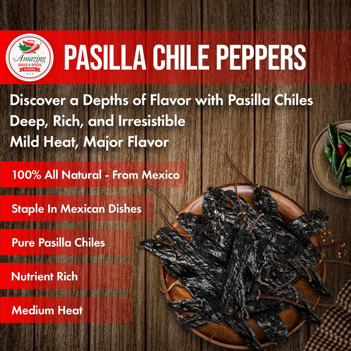 Pasilla Negro Chile Peppers Dried Whole