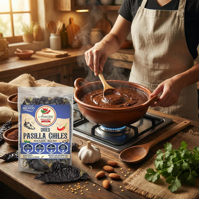 Pasilla Negro Chile Peppers Dried Whole