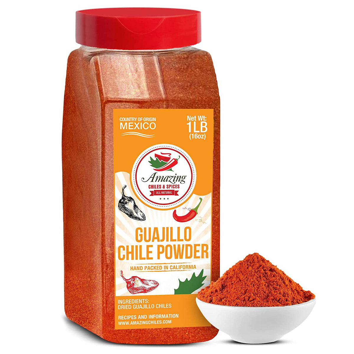 Guajillo Chile Powder Bottle — Amazing Chiles and Spices