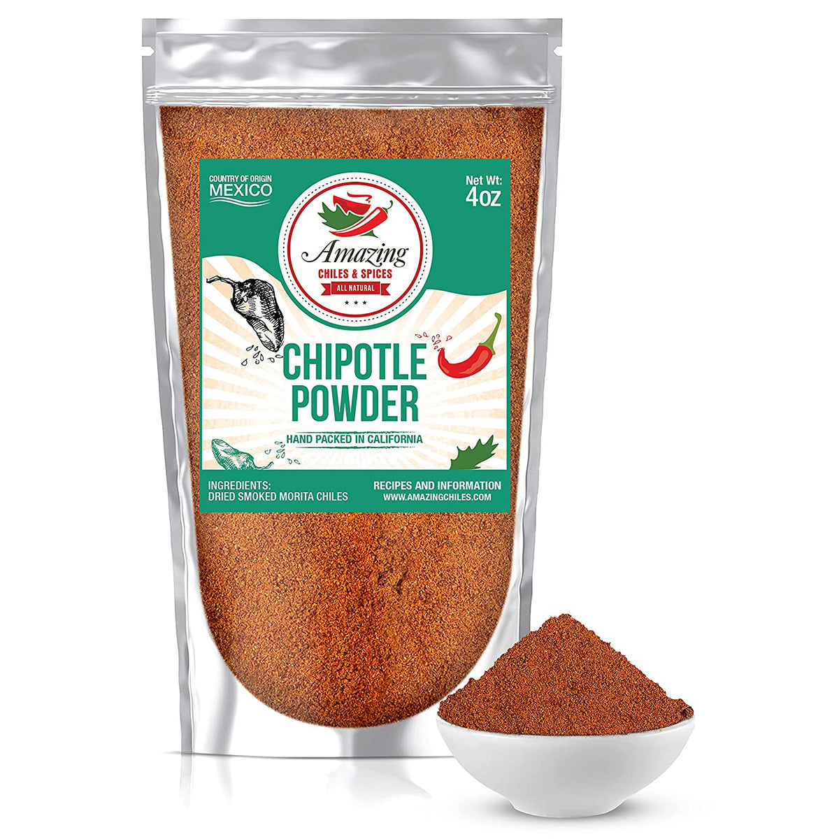 Chipotle Chile Powder 4oz — Amazing Chiles and Spices