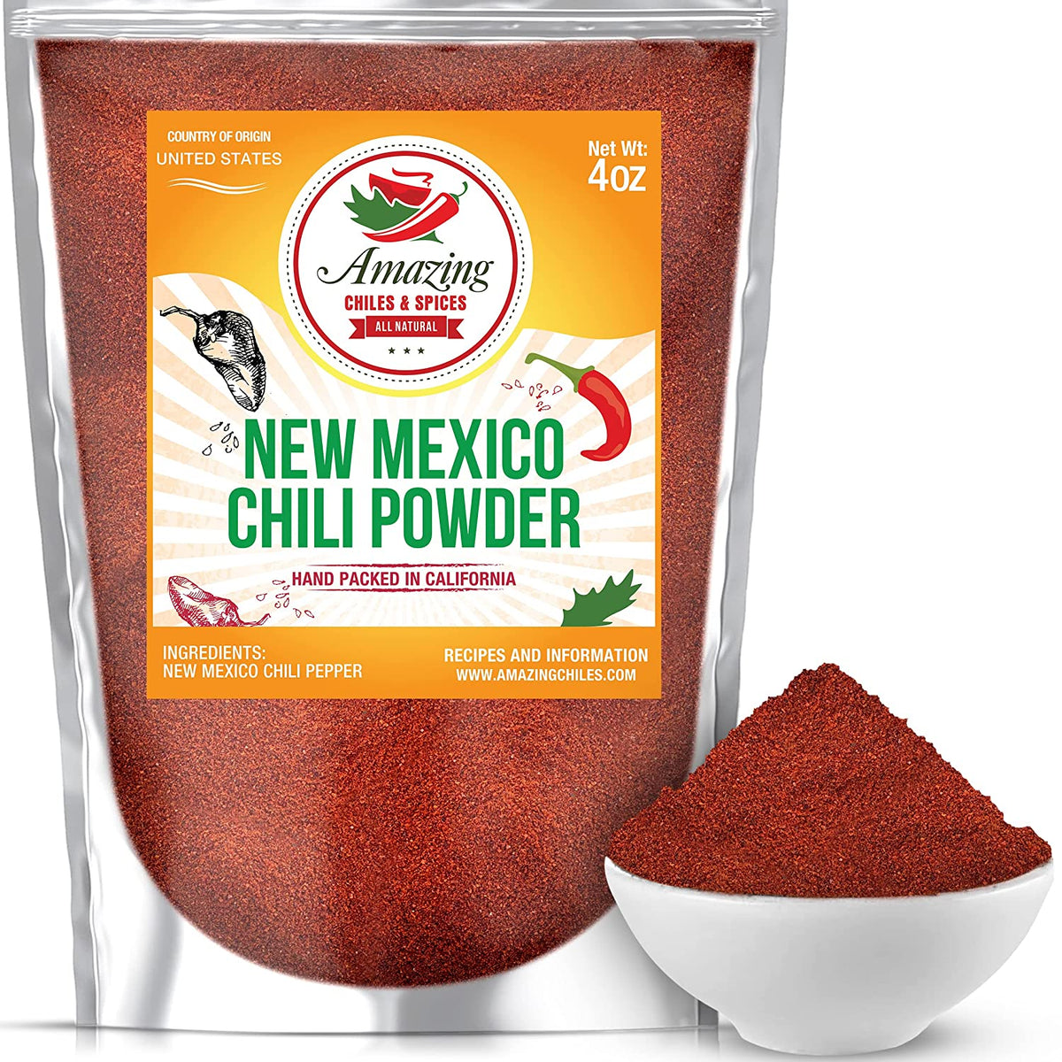 New Mexico Chile Powder Ground 4oz — Amazing Chiles and Spices